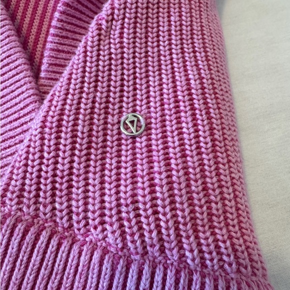 Ivivva LuLuLemon 10 To The Moon & Back Pink Cardigan Sweater w/ Hood - Picture 7 of 8
